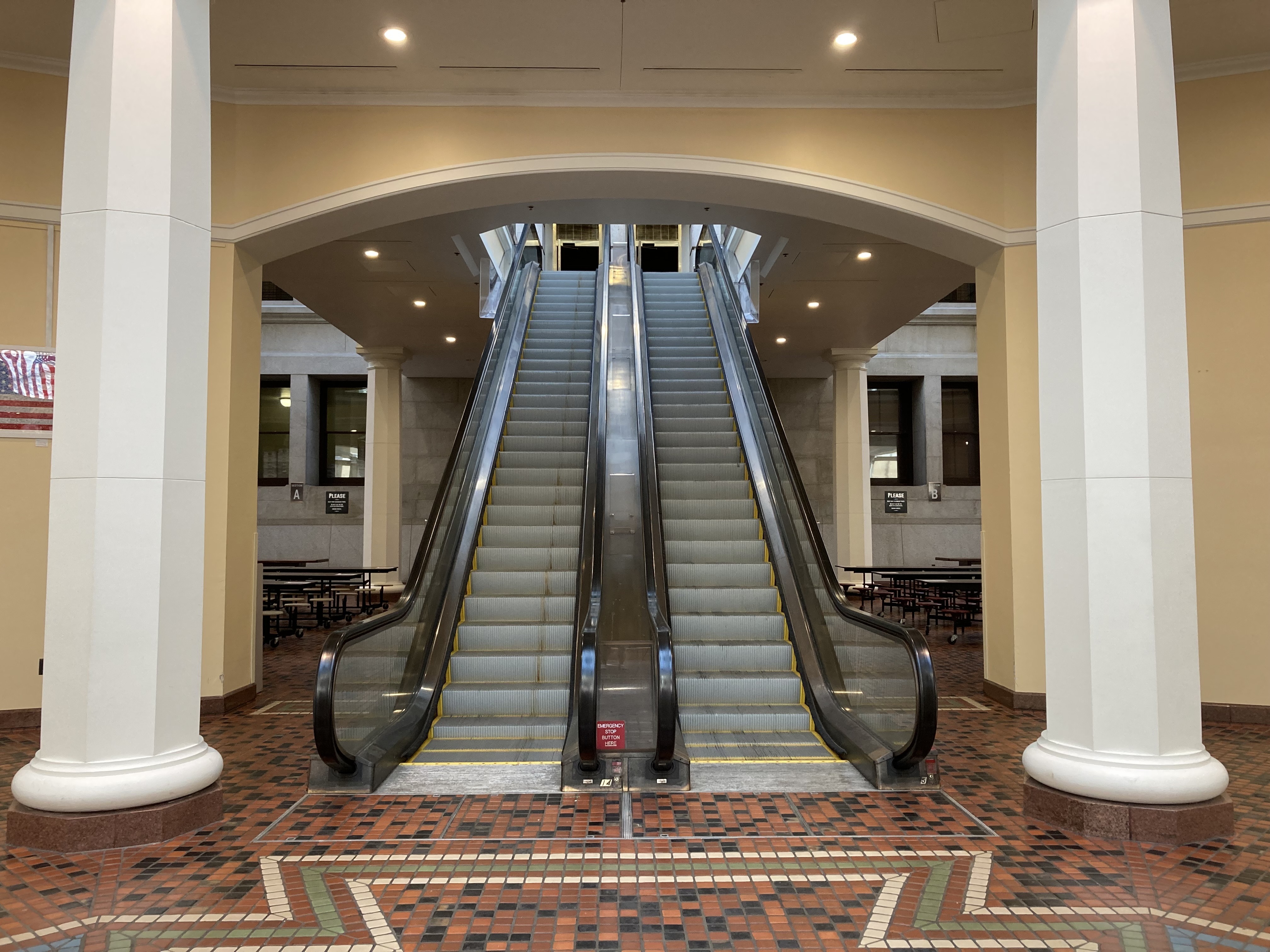 The escalators inside the Pennsylvania Capitol are frequently out of operation.